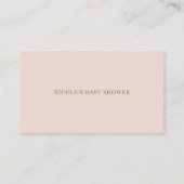 Mauve Pink Floral Baby shower Book Request Kaart Plaatskaartje (Achterkant)