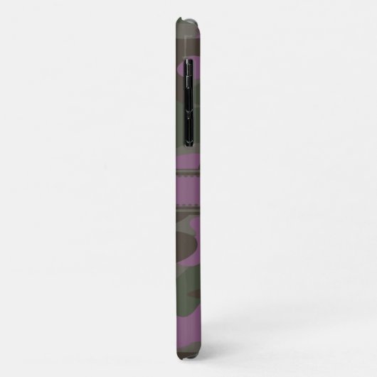 Mauve Pink | Groene Camo Dark Monogram Case-Mate iPhone Case (Achterkant/links)
