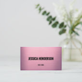 Mauve Pink Metallic Gradient Visitekaartje (Staand voorkant)