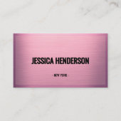 Mauve Pink Metallic Gradient Visitekaartje (Voorkant)