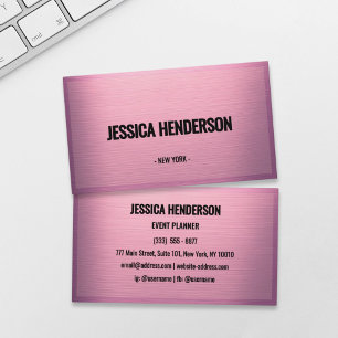 Mauve Pink Metallic Gradient Visitekaartje