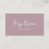 MAUVE PINK Modern Elegant Minimal QR Code Creatief Visitekaartje (Voorkant)