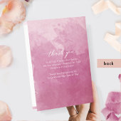 Mauve Pink Monogram Folded Wedding Programme