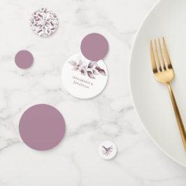 Mauve Pink Paars Blush Pink Leaves Confetti