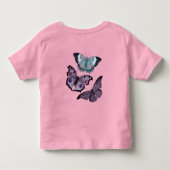 Mauve Pink Paars en Turquoise Butterflies Kinder Shirts (Achterkant)