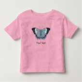 Mauve Pink Paars en Turquoise Butterflies Kinder Shirts (Voorkant)