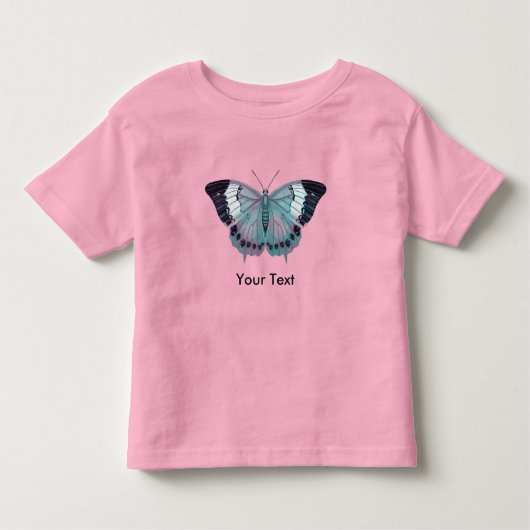 Mauve Pink Paars en Turquoise Butterflies Kinder Shirts (Voorkant)