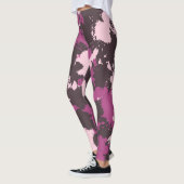 Mauve Pink Paint Splatter Camo Leggings (Links)