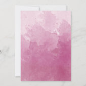 Mauve Pink Waterverf Elegant Monogram Weddenschap Kaart (Achterkant)