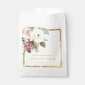 Mauve Pink White Florals Hartelijk dank, mijnheer  Bedankzakje (Voorkant)