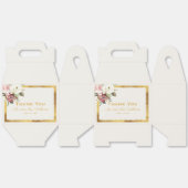Mauve Pink White Waterverf Florals Luxe Gold Edge Bedankdoosjes (Ongevouwen)