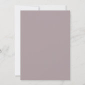 Mauve Pioenenslingers Bruiloft Kaart (Achterkant)