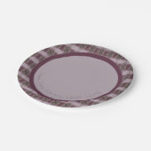 Mauve Plum en Groen Papieren Bordje (Gekanteld)