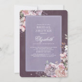 Mauve Plum Lila  Bloemen Vrijgezellenfeest Kaart (Voorkant)