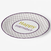 Mauve Polka-Dot Design Papieren Bordje (Gekanteld)