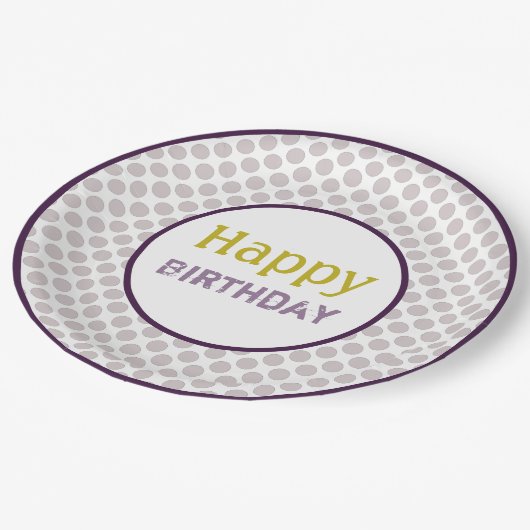 Mauve Polka-Dot Design Papieren Bordje (Gekanteld)