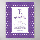 Mauve Polka Dot Name Blessy Poster (Voorkant)