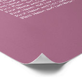 Mauve Poster van het 8-tafel-weddenschap (Hoek)