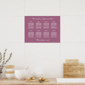Mauve Poster van het 8-tafel-weddenschap (Keuken)