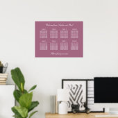 Mauve Poster van het 8-tafel-weddenschap (Thuiskantoor)