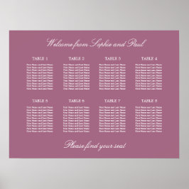 Mauve Poster van het 8-tafel-weddenschap