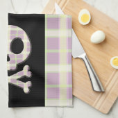 Mauve Pset Skull Theedoek (Quarter Fold)