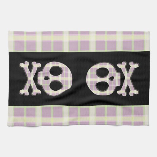 Mauve Pset Skull Theedoek (Horizontaal)