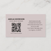 Mauve QR Code Minimalist Professional Visitekaartje (Voorkant)