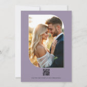 Mauve Quartz, Dusty Peony & Frosted Lilac Wedding Kaart (Achterkant)