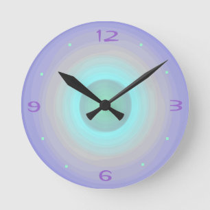 Mauve Rainbow Pastel > Patterned Clock Ronde Klok