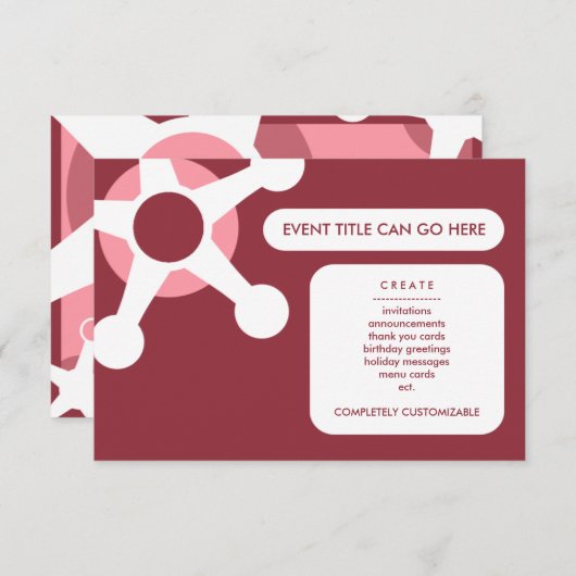 mauve retro jax kaart (Voorkant / Achterkant)