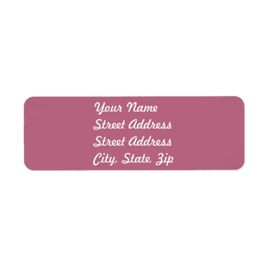 Mauve Return Address Sticker (Voorkant)