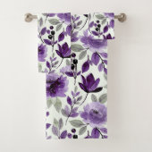 Mauve Rich Paars Trendy Mint Bad Handdoek (Insitu)