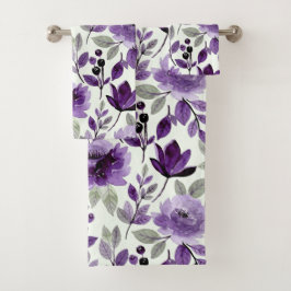 Mauve Rich Paars Trendy Mint Bad Handdoek