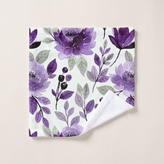 Mauve Rich Paars Trendy Mint Bad Handdoek (Wasdoekje)