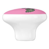 Mauve Roos keramische knop (Zijkant)