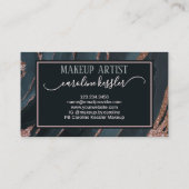 Mauve Roos Roze Goud Sparkles Marmer Art Pattern Visitekaartje (Achterkant)