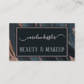 Mauve Roos Roze Goud Sparkles Marmer Art Pattern Visitekaartje (Voorkant)