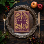 Mauve Royal Medieval Sword Wedding Kaart<br><div class="desc">Vier uw speciale dag met deze Royal Medieval Sword Wedding design. Het ontwerp op de achterkant van de uitnodiging is GEEN echte gouden folie. Items worden precies afgedrukt zoals ze op uw scherm verschijnen wanneer u aan de winkelwagen toevoegt, dus personaliseer en voeg elk tabelnummer dat u nodig hebt afzonderlijk...</div>
