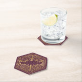 Mauve Royal Medieval Sword Wedding Paper Onderzett Kartonnen Onderzetters (Insitu)