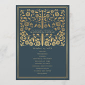 Mauve Royal Medieval Sword Wedding Programme Programmakaart (Voorkant)