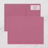 Mauve roze achtergrond een Briefkaart (Voorkant / Achterkant)