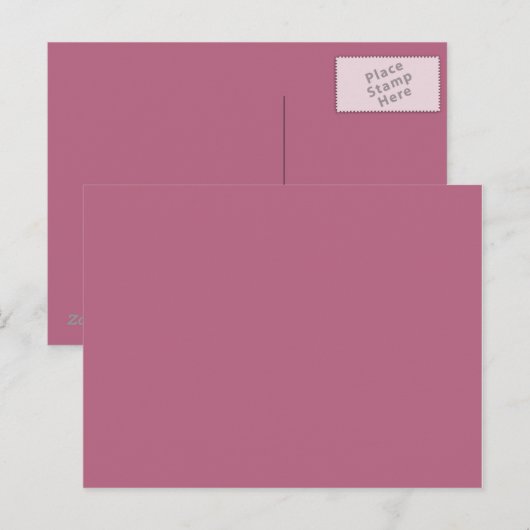 Mauve roze achtergrond een Briefkaart (Voorkant / Achterkant)