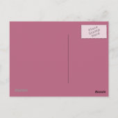 Mauve roze achtergrond een Briefkaart (Achterkant)