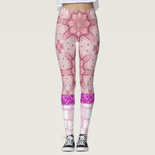 Mauve Roze Baksteen Broek Bloemen Leggings