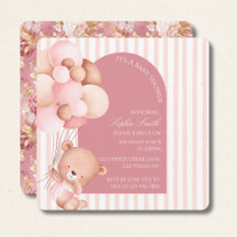 Mauve Roze Ballonnen, Strepen Bloom Baby shower