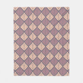Mauve roze blad bloemblaadje geometrisch botanisch fleece deken (Voorkant)