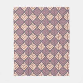 Mauve roze blad bloemblaadje geometrisch botanisch fleece deken