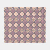 Mauve roze blad bloemblaadje geometrisch botanisch fleece deken (Voorkant (Horizontaal))