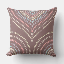 mauve roze blauw Concentric Hearts Regenboog Kussen